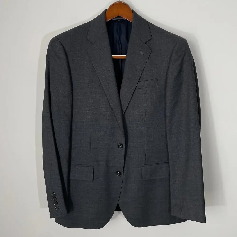 J Crew Ludlow 38R Charcoal Gray Blazer Tollegno 1900 Stretch Wool Classic Fit